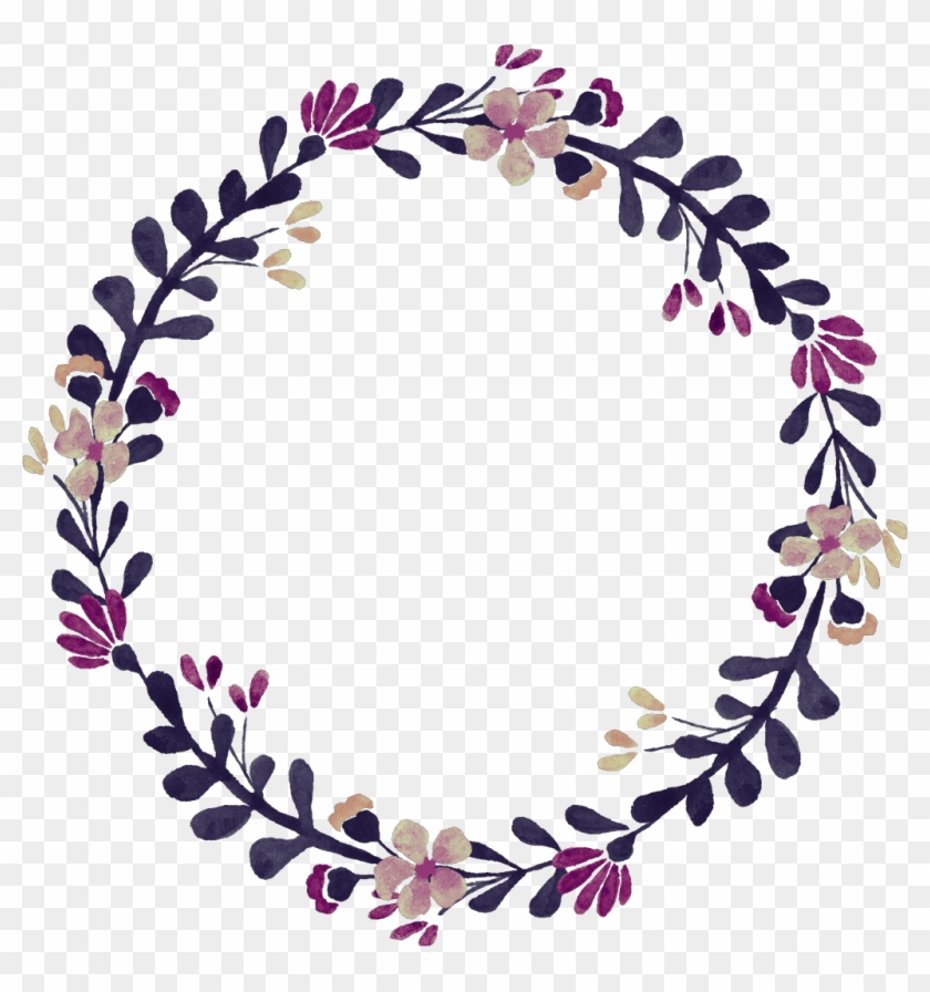 Floral Flowers Wreath Frame Floralwreath Flower Purple - Vortex Sprocket #1363346