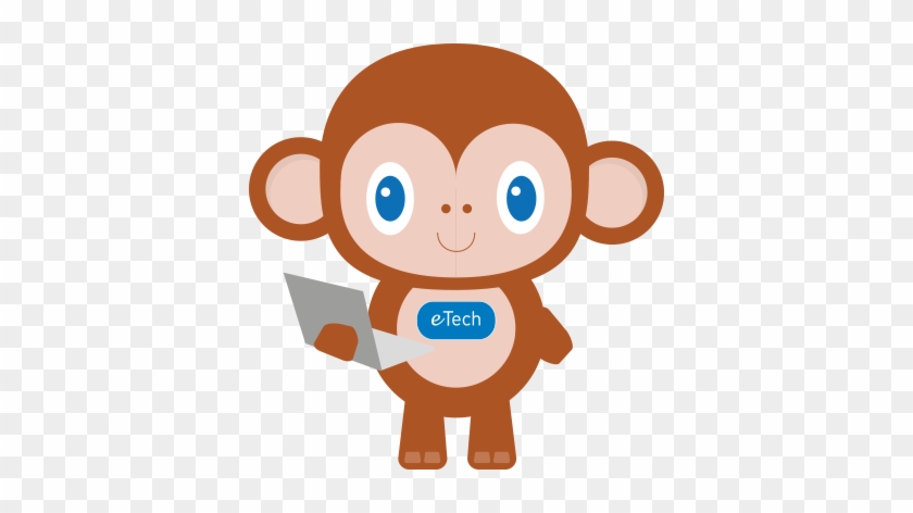 Etech Code Monkey - Cute Monkey Cartoon #1363468