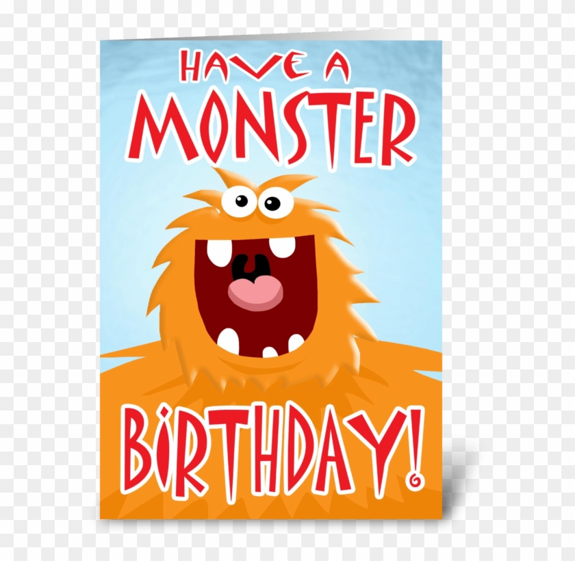 Monster Birthday Card Greeting Card - There's A Monster In My Nose #1363533