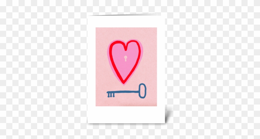 Key Heart Greeting Card - Greeting Card #1363572