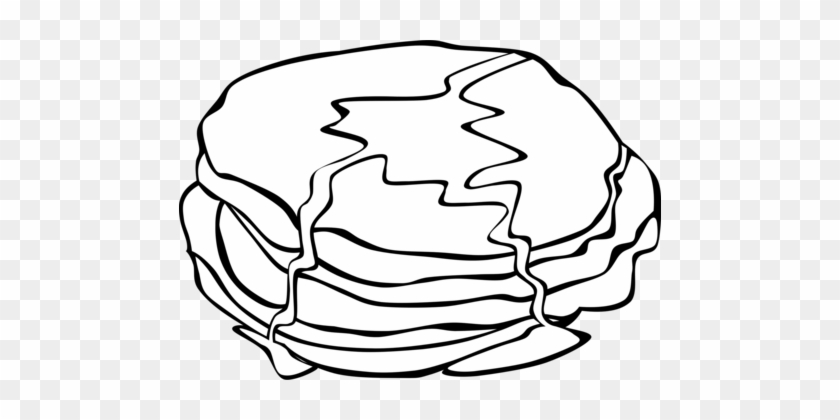 Breakfast Pancake Coloring Book Colouring Pages Fried - Breakfast Food Clip Art Black And White #1363587