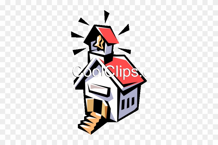 School House Royalty Free Vector Clip Art Illustration - School House Clip Art #1363593