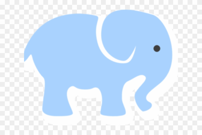 Light Blue Clipart Elephant - Indian Elephant #1363701