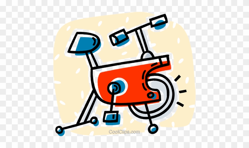 Stationary Bike Royalty Free Vector Clip Art Illustration - Stationary Bike Royalty Free Vector Clip Art Illustration #1363754