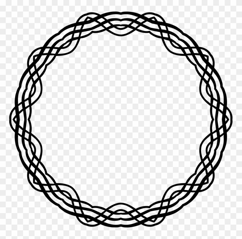 Line Art Circle Drawing Computer Icons Flyer - Circle Border Clip Art #1363785