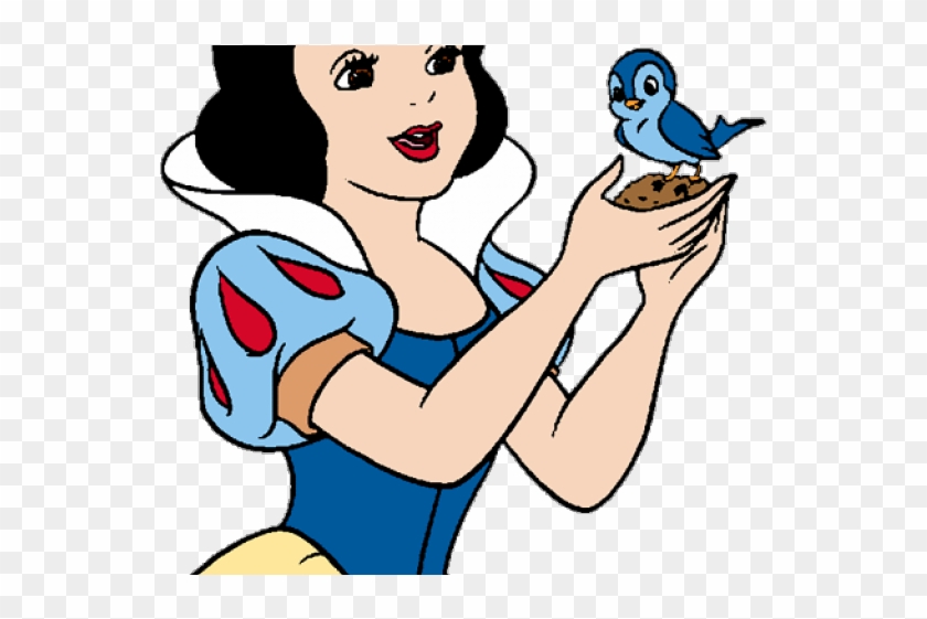 Snow White Clipart Logo - Snow White Holding Bird #1363891