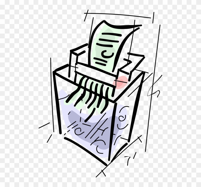 Paper Shredder Royalty Free Vector Clip Art Illustration - Illustration #1363973