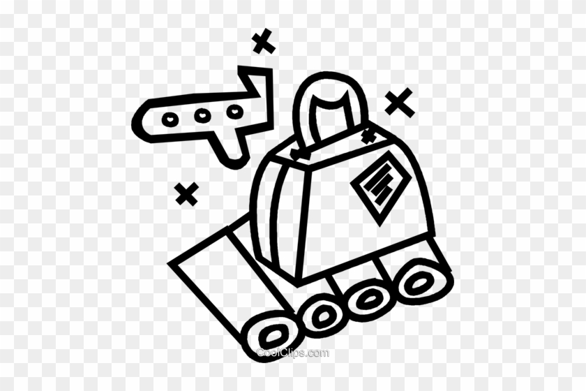 Luggage On Conveyor Belt Royalty Free Vector Clip Art - Luggage On Conveyor Belt Royalty Free Vector Clip Art #1364036