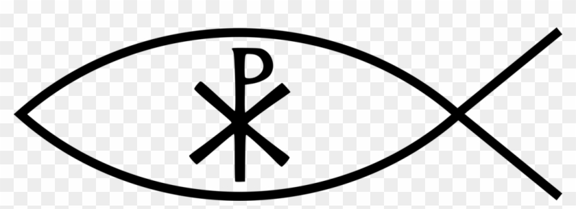 Ichthys Chi Rho Christian Symbolism Christian Cross - Png Fish Symbol Christianity #1364040