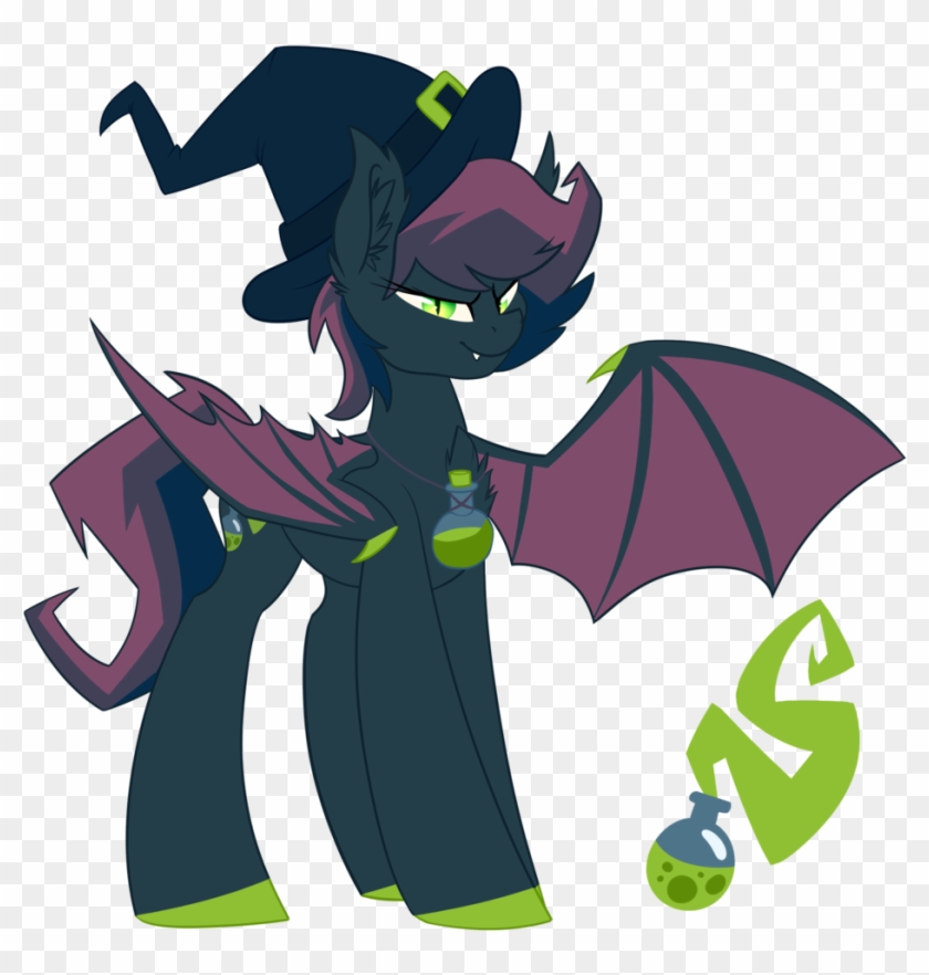 Aegann, Bat Pony, Hat, Oc, Oc - Batpony Witch #1364162