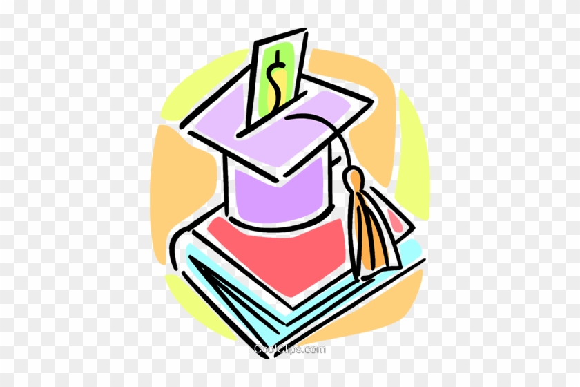 Graduation Cap And School Book Royalty Free Vector - Clip Art #1364206