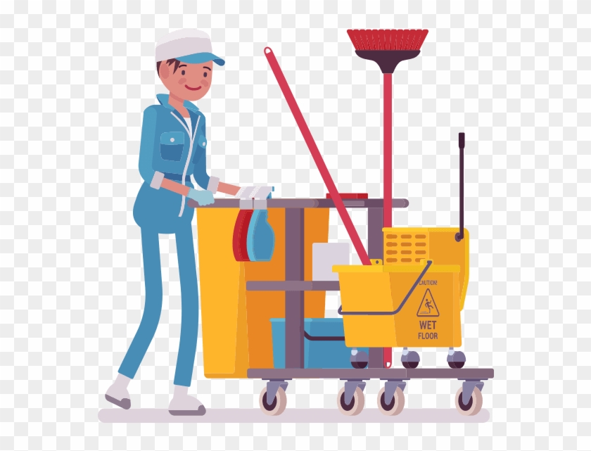 Clean Clipart Industrial - Cleaning Supplies Cartoon #1364354