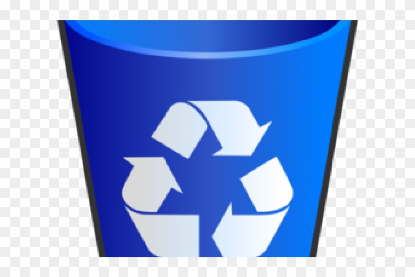 Trash Can Clipart Blue - Mighty Line Recyclebinb24 Recycle Container Here Sign #1364772