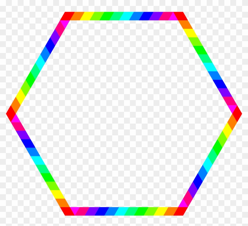 Big Image - Rainbow Hexagon Png #1364788