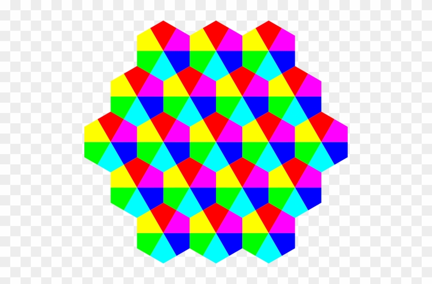 Kite Hexagons 6 Color - Color Hexagon #1364794