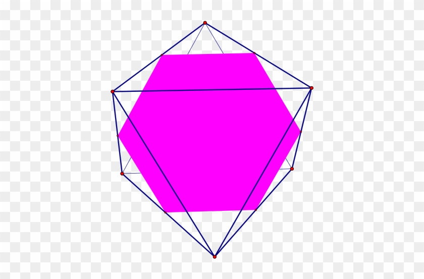 Hexagon Clipart Pink Graphic Black And White - Octahedron #1364802