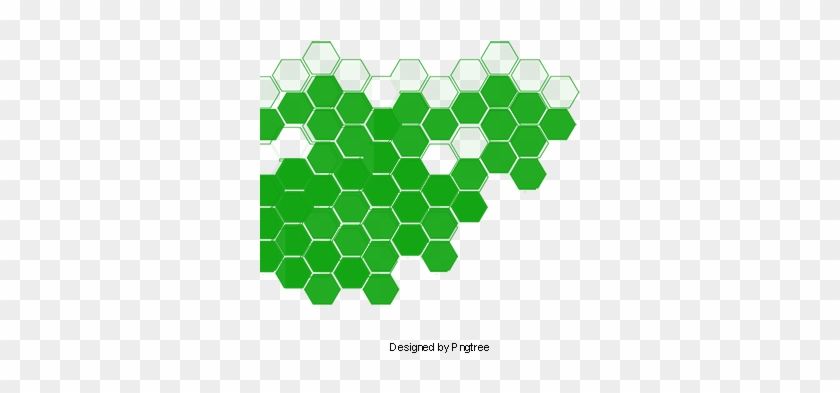 Green Hexagon Technology Background Vector Material, - Green #1364825