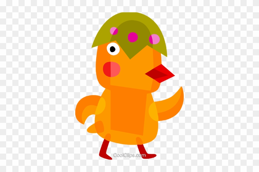 Easter Chick Royalty Free Vector Clip Art Illustration - Chicken #1364939