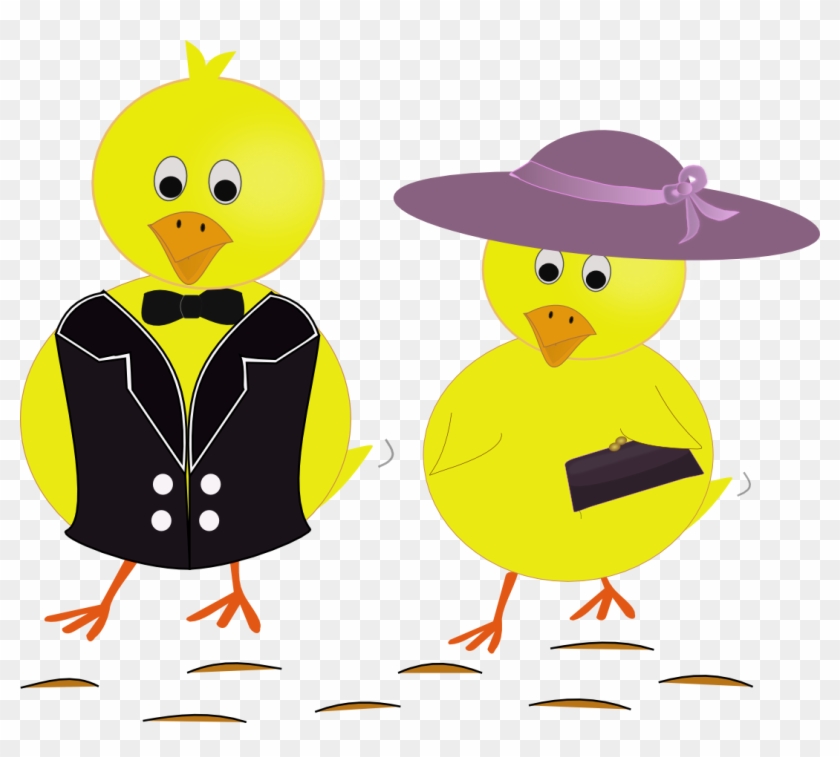 Easter Sunday Chicks Drawn In Inkscape - Civciv Vektör #1364956