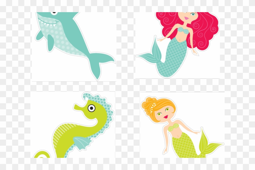 Seahorse Clipart Girly - Cut Out Mermaid #1365006