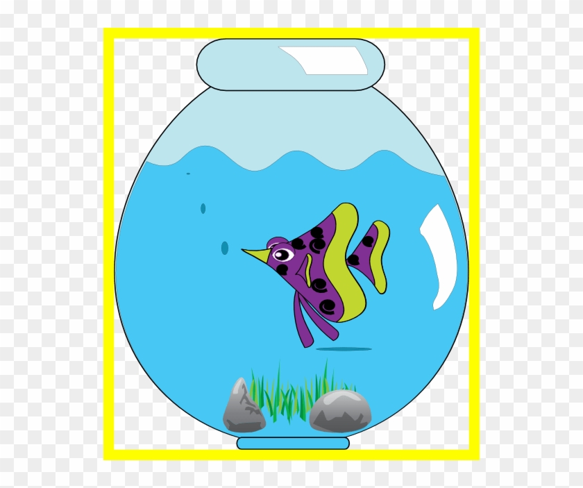 Image Black And White Fish Bowl Clipart Clip - Fish In A Bowl Clipart Png #1365136