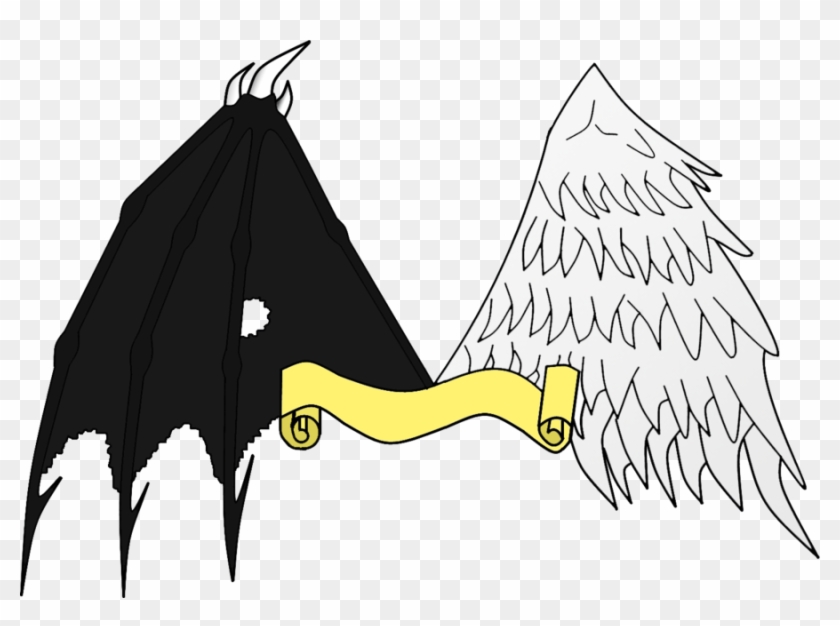 Vector Free Stock Wings By Dante On Deviantart Demonangel - Angelic Demon Drawing #1365189