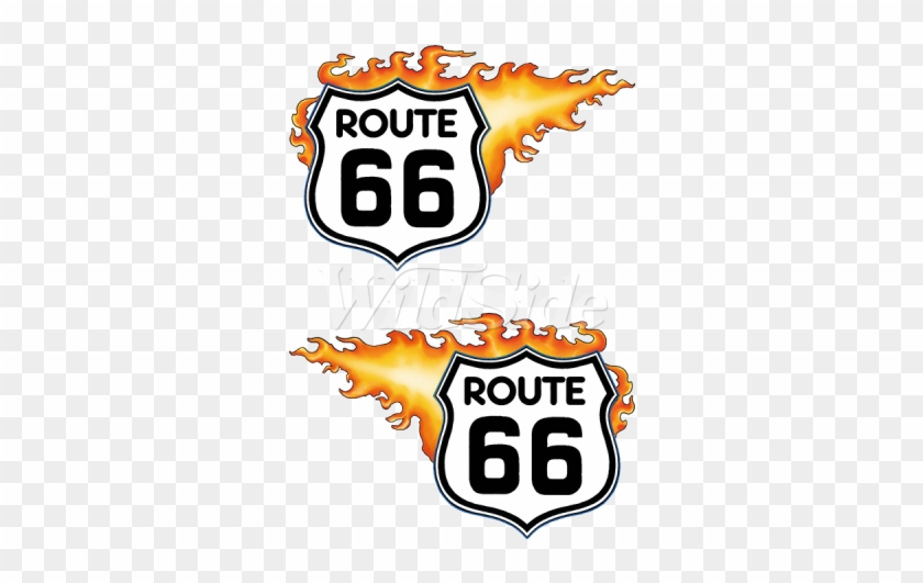 Route 66 Pocket With Flames - U.s. Route 66 #1365240