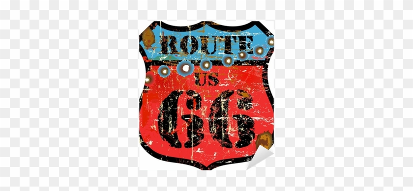 Retro Route 66 Sign, W - U.s. Route 66 #1365253