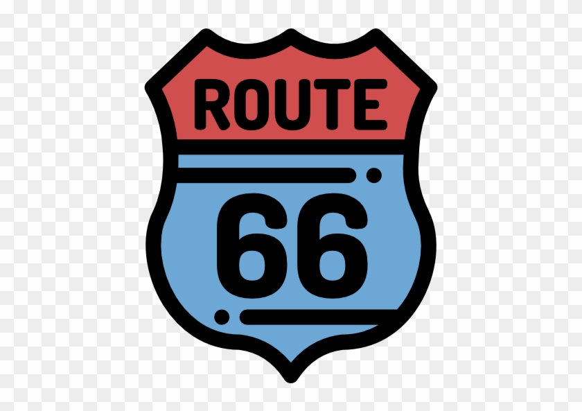 Route 66 Free Icon - Route 66 Sign Svg #1365256