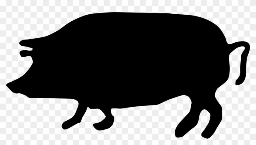 Pig Outline Shop Of - Pig Silhouette Clip Art #1365323