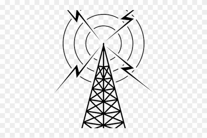 Antenna Clipart Electric Tower - Old Radio Tower Clipart #1365395