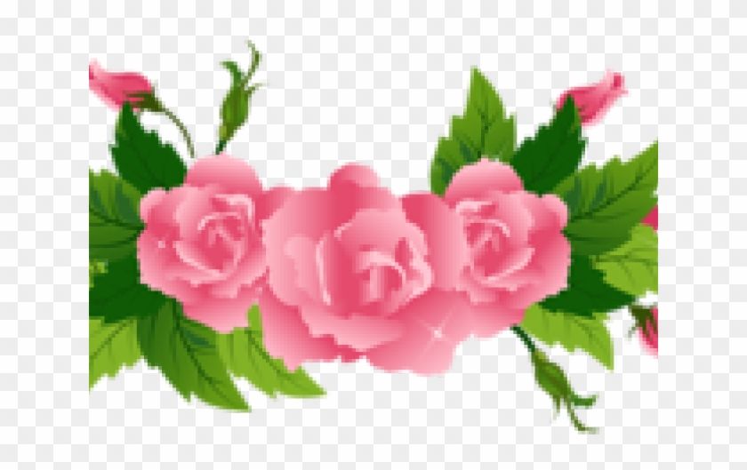 Ribbons Clipart Divider - Pink Flower Border Png #1365516