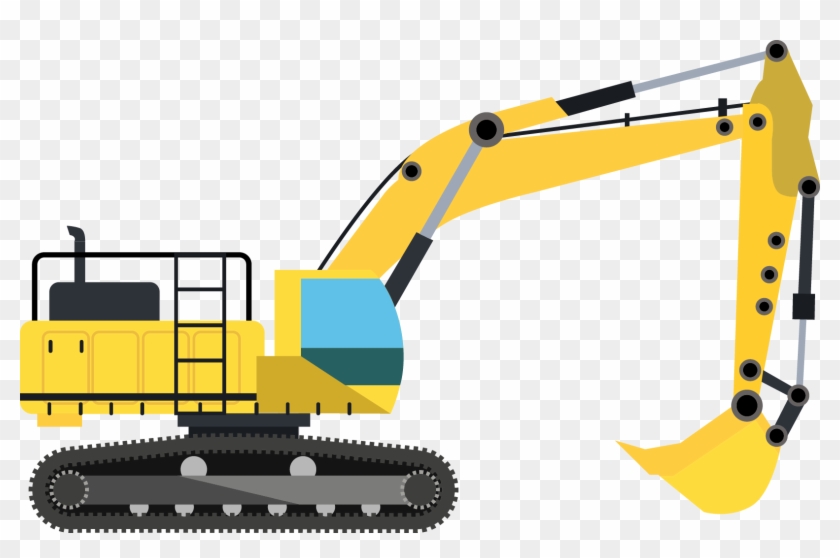 Excavator Architectural Engineering Machine Heavy Equipment - Excavator Vector Png #1365554