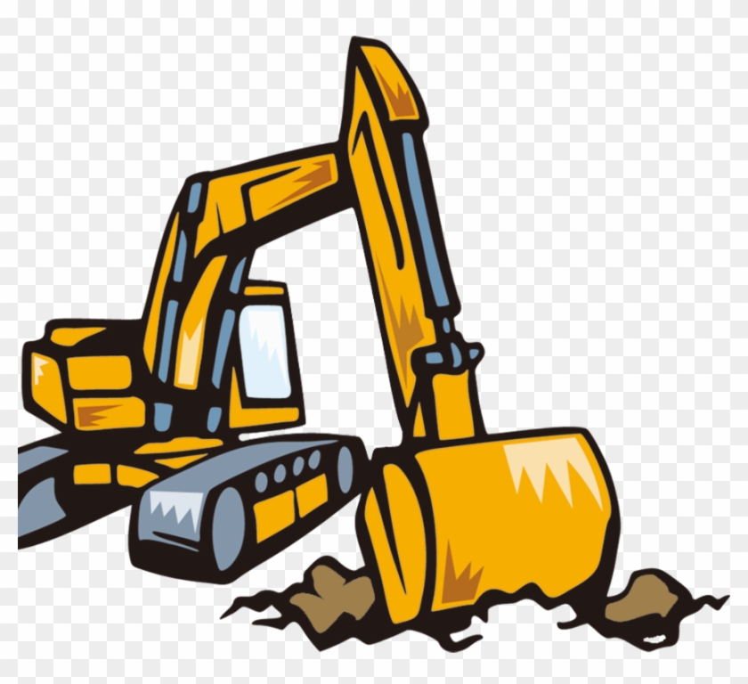 Svg Royalty Free Backhoe Loader Clipart - Retroexcavadora Dibujos #1365565