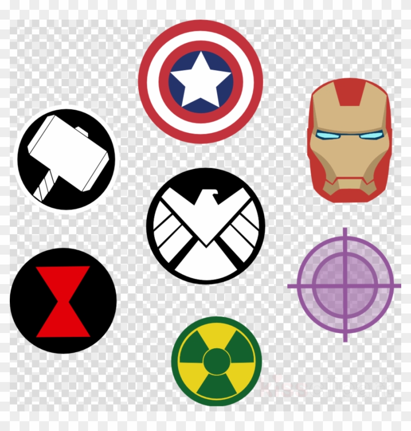 Avengers Symbol Clipart Black Widow Thor Captain America - Avengers Symbols #1365622