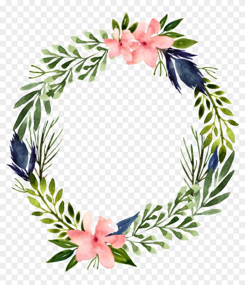 Mori Beautiful Pink Flowers Hand Painted Garland Decorative - 'create' Print On Metal East Urban Home #1365636