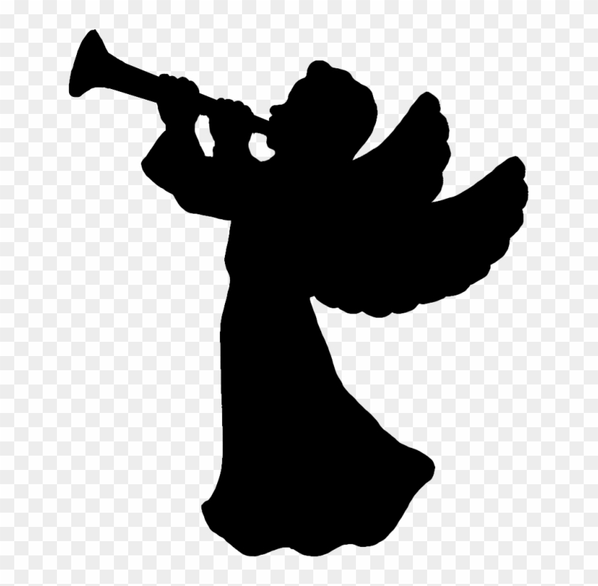 Picture Freeuse Library Angel Silhouette Clip Art At - Angel With Trumpet Silhouette #1365732