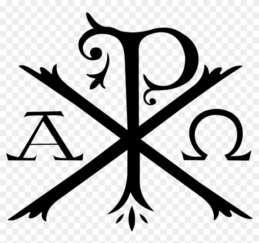 Chi Rho Alpha And Omega Christian Cross Symbol - Chi Rho Symbol #1365754