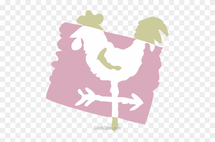 Rooster Weathervane Royalty Free Vector Clip Art Illustration - Rooster #1365810