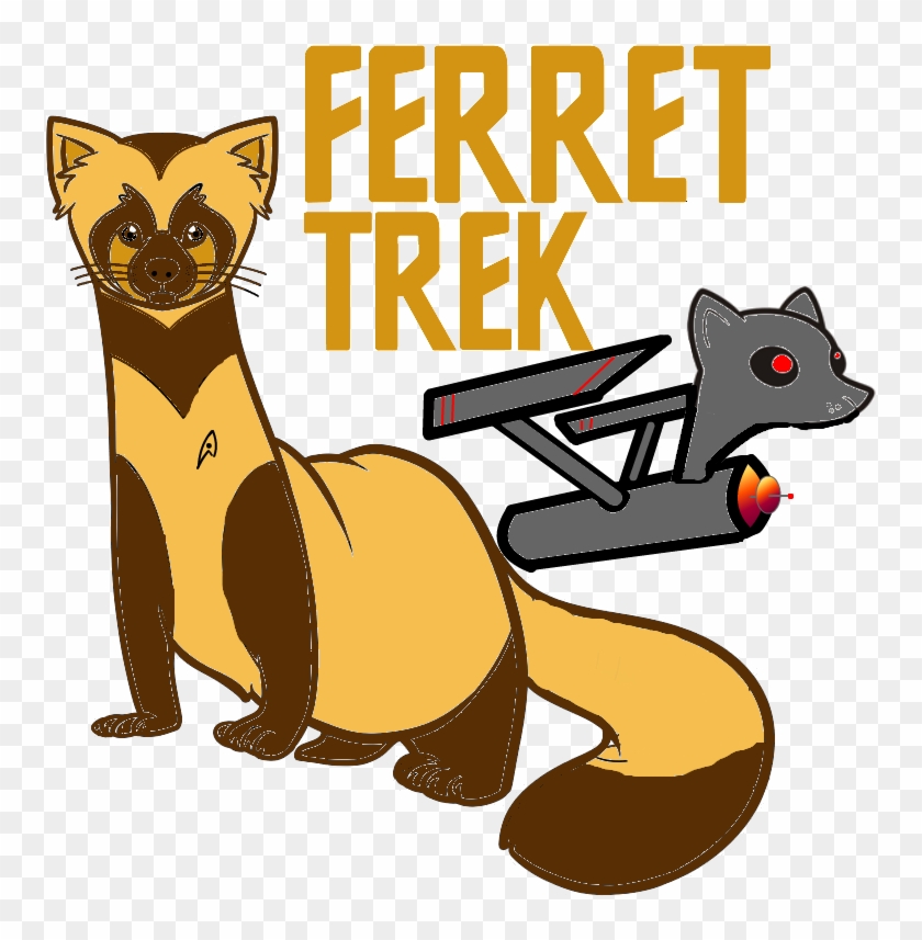 Custom Desinger D - Ferret Trek Ship Shower Curtain #1365938