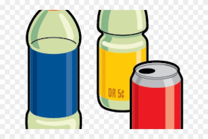 Plastic Bottles Clipart Full - Cans And Bottles Clip Art #1365997