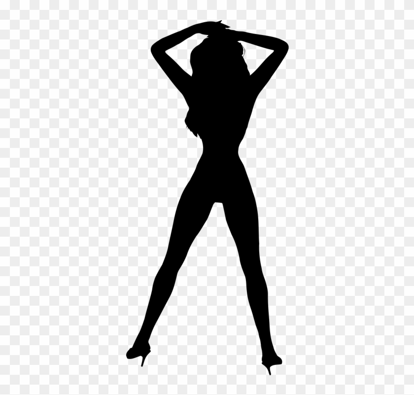 Legs Clipart Heel Silhouette - Silhouette Of Woman In Heels #1366058