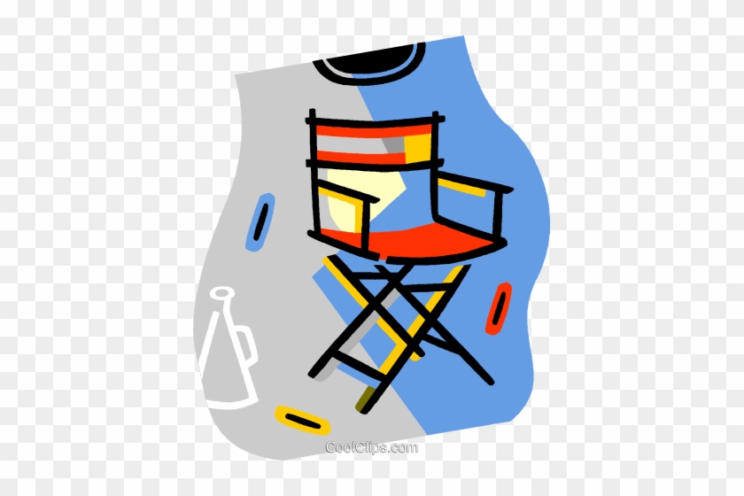 Directors Chair Royalty Free Vector Clip Art Illustration - Hollywood Director Chairs #1366127