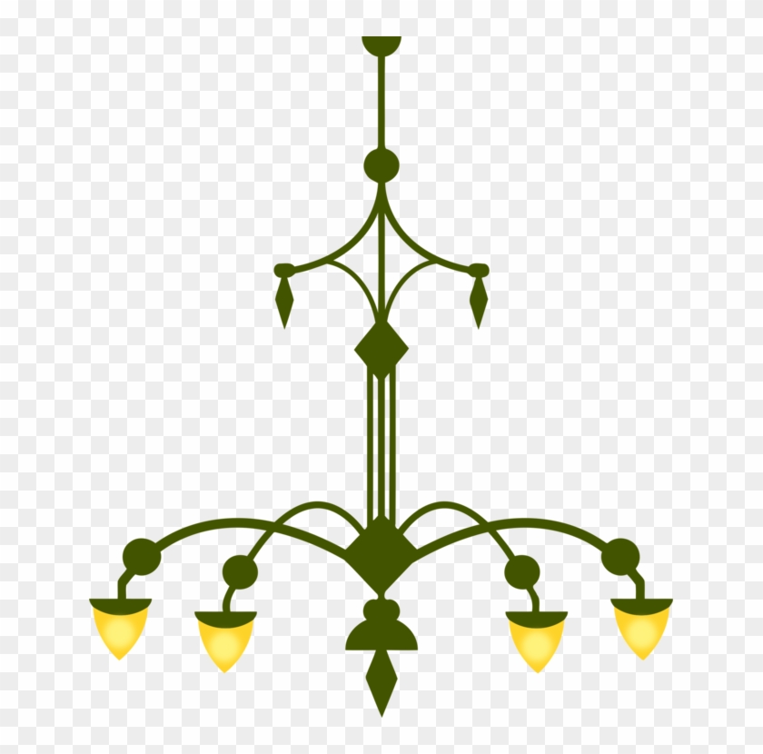 Chandelier Light Fixture Lighting Computer Icons Candle - Lamp Chandelier Clipart Png #1366288