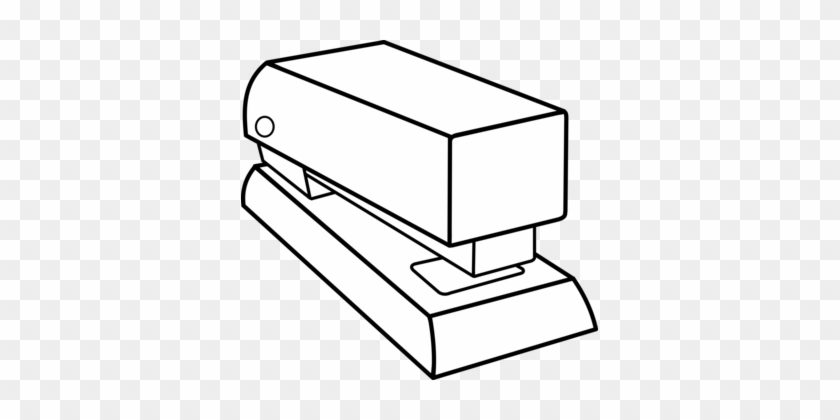 Paper Stapler Drawing Staple Gun - Stapler Black And White #1366310