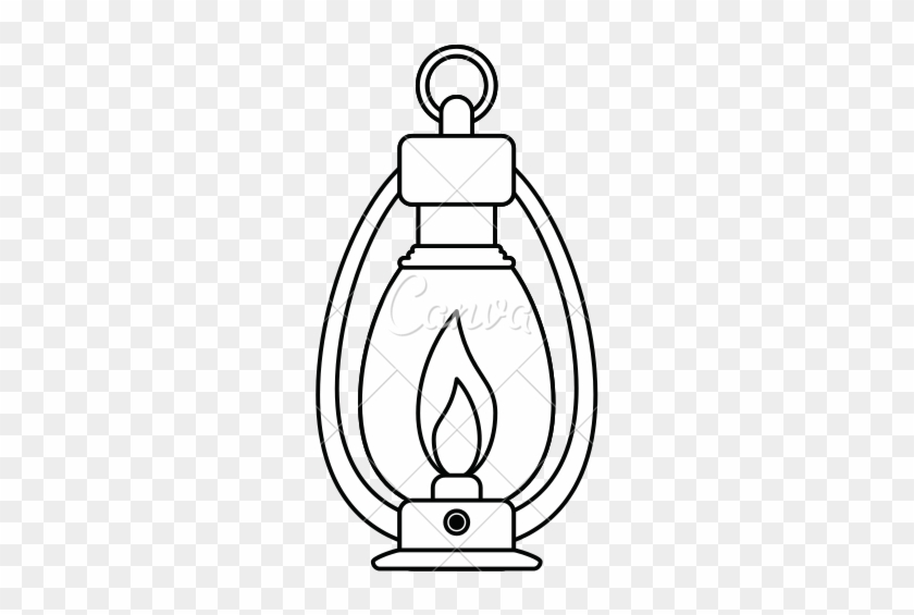 Candlestick Drawing Old Fashioned Vector Library Library - Lamp Drawing #1366328