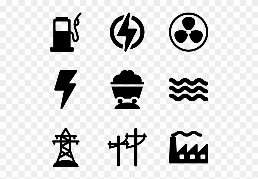 Electricity Clipart Electricity Production - Power Icons #1366411