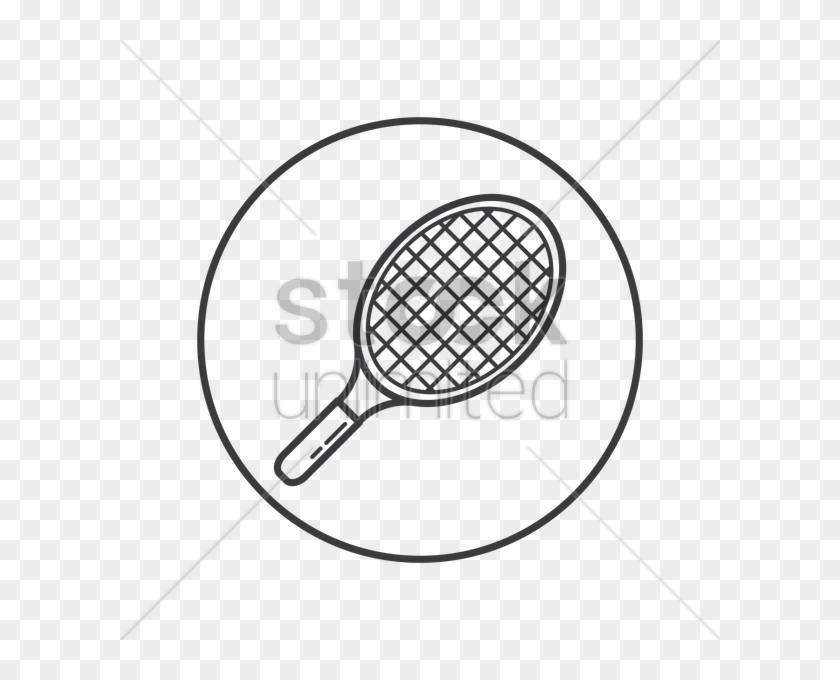 Net Clipart Badminton Equipment - Tennis Racket Minimal #1366571