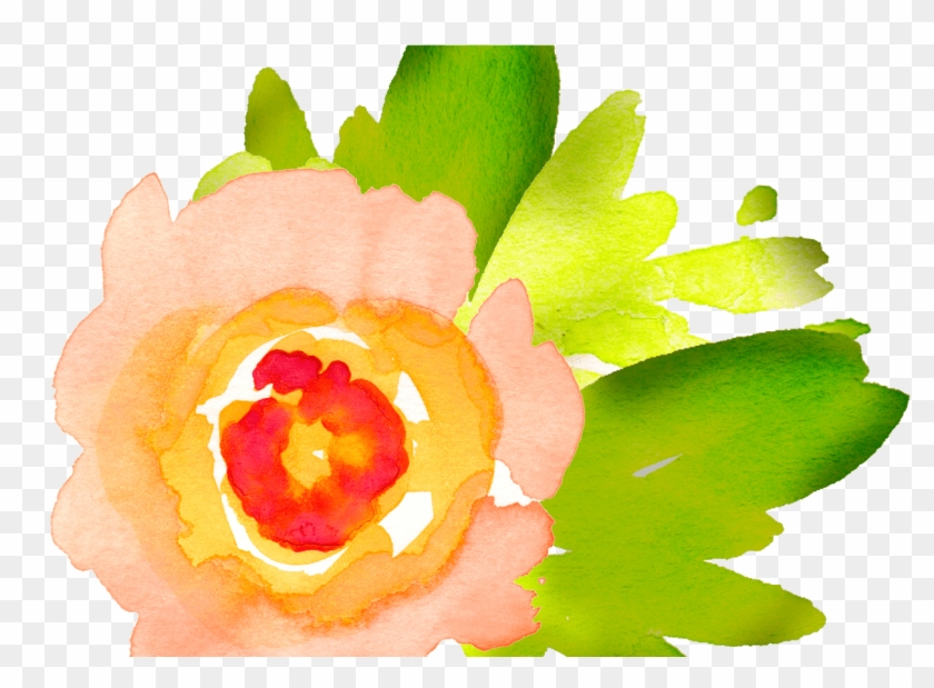 19 Watercolor Flowers Png Library Free Huge Freebie - Orange Flower Watercolor Png #1366724