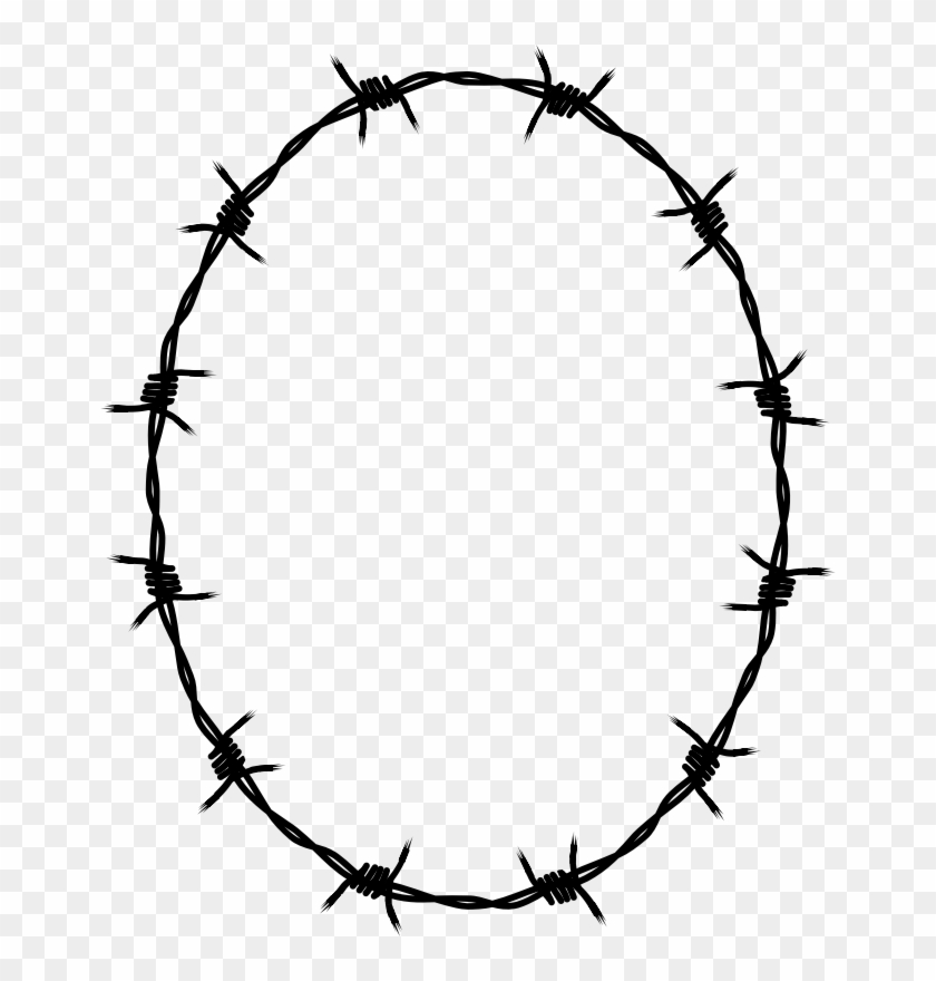 All Photo Png Clipart - Barbed Wire Oval Clipart #1366860